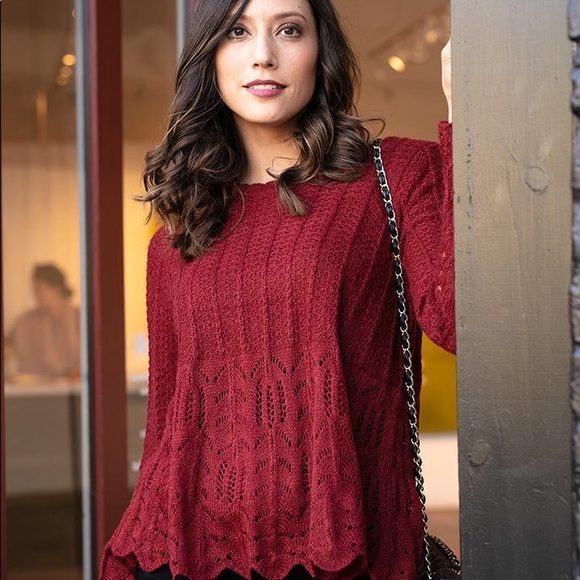 Nwt Grace Lace Snowflake Sweater 